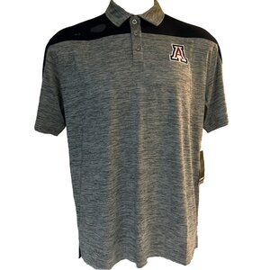 NEW Arizona Wildcats Colosseum Gray Navy Polo Shirt Men's L